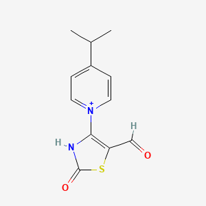 2-oxo-4-(4-propan-2-yl-1-pyridin-1-iumyl)-3H-thiazole-5-carboxaldehyde