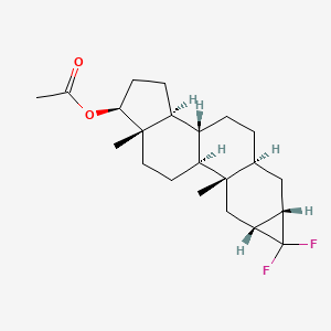 2alpha,3alpha-(Difluoromethylene)-5alpha-androstan-17beta-ol, acetate