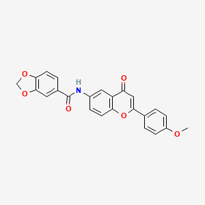 molecular formula C24H17NO6 B12200452 N-[2-(4-methoxyphenyl)-4-oxo-4H-chromen-6-yl]-1,3-benzodioxole-5-carboxamide 