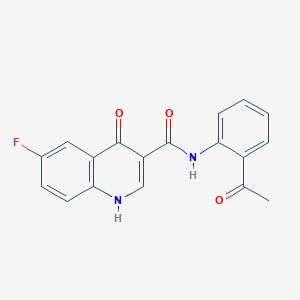 molecular formula C18H13FN2O3 B12200470 N-(2-acetylphenyl)-6-fluoro-4-hydroxyquinoline-3-carboxamide 