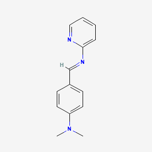 molecular formula C14H15N3 B12200496 N-{(E)-[4-(dimethylamino)phenyl]methylidene}pyridin-2-amine 