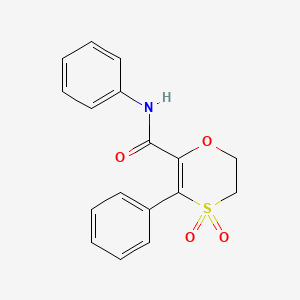 molecular formula C17H15NO4S B12200535 N,3-diphenyl-5,6-dihydro-1,4-oxathiine-2-carboxamide 4,4-dioxide 