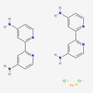 molecular formula C20H20Cl2FeN8 B1220068 Bis(4,4'-diamino-2,2'-bipyridyl)ferrous chloride CAS No. 59390-90-8