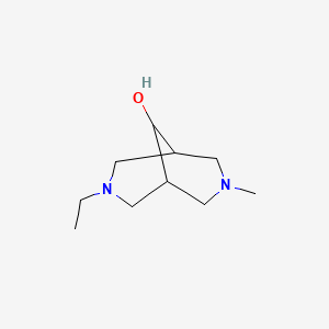 molecular formula C10H20N2O B1220080 3-Ethyl-7-methyl-3,7-diazabicyclo[3.3.1]nonan-9-ol CAS No. 75305-24-7
