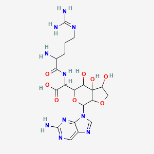 molecular formula C20H30N10O8 B1220088 Miharamycin B CAS No. 12626-15-2