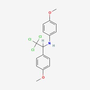 molecular formula C16H16Cl3NO2 B1220097 N-(alpha-Trichloromethyl-p-methoxybenzyl)-p-methoxyaniline CAS No. 38766-64-2
