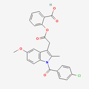 molecular formula C26H20ClNO6 B1220101 Indomethacin salicylate CAS No. 65474-39-7