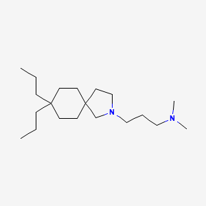 molecular formula C20H40N2 B1220104 N,N-Dimethyl-8,8-dipropyl-2-azaspiro(4.5)decane-2-propanamide CAS No. 123018-34-8