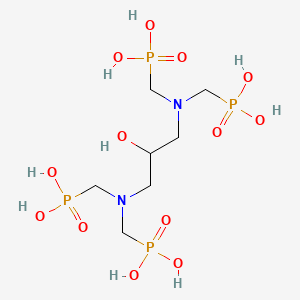 molecular formula C7H22N2O13P4 B1220105 Phosphonic acid, ((2-hydroxytrimethylene)bis(nitrilodimethylene))tetra- CAS No. 54622-43-4