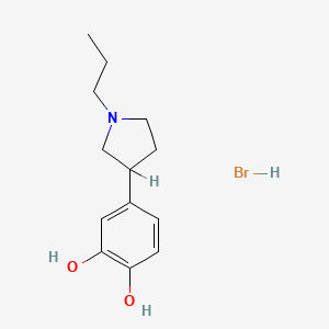molecular formula C13H20BrNO2 B1220106 3-(3,4-Dihydroxyphenyl)-1-n-propylpyrrolidine hydrobromide CAS No. 94357-79-6
