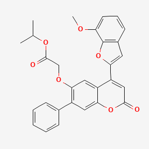 molecular formula C29H24O7 B12201116 propan-2-yl {[4-(7-methoxy-1-benzofuran-2-yl)-2-oxo-7-phenyl-2H-chromen-6-yl]oxy}acetate 
