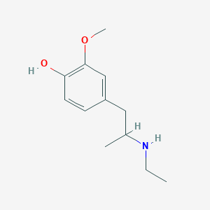 molecular formula C12H19NO2 B1220117 4-(2-(Ethylamino)propyl)-2-methoxyphenol CAS No. 69389-97-5