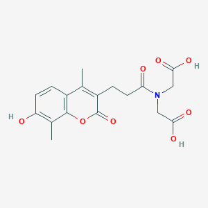 molecular formula C18H19NO8 B12201178 N-(carboxymethyl)-N-[3-(7-hydroxy-4,8-dimethyl-2-oxo-2H-chromen-3-yl)propanoyl]glycine 
