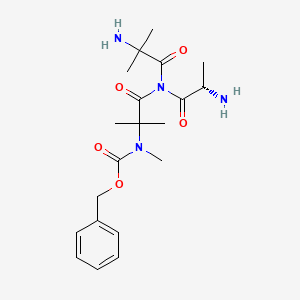 molecular formula C20H30N4O5 B1220118 benzyl N-[1-[(2-amino-2-methylpropanoyl)-[(2S)-2-aminopropanoyl]amino]-2-methyl-1-oxopropan-2-yl]-N-methylcarbamate CAS No. 70904-78-8
