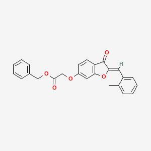 molecular formula C25H20O5 B12201199 benzyl {[(2Z)-2-(2-methylbenzylidene)-3-oxo-2,3-dihydro-1-benzofuran-6-yl]oxy}acetate 