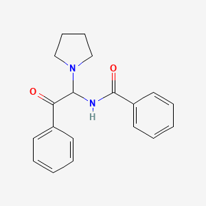 molecular formula C19H20N2O2 B12201246 N-[2-oxo-2-phenyl-1-(pyrrolidin-1-yl)ethyl]benzamide 