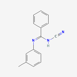 molecular formula C15H13N3 B1220128 N-(3-Methylphenyl)-N'-cyanobenzamidine CAS No. 80949-07-1