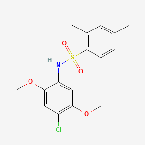 molecular formula C17H20ClNO4S B12201286 N-(4-chloro-2,5-dimethoxyphenyl)-2,4,6-trimethylbenzenesulfonamide 