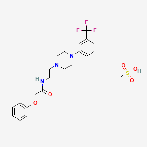 Acetamide, 2-phenoxy-N-(2-(4-(3-(trifluoromethyl)phenyl)-1-piperazinyl)ethyl)-, monomethanesulfonate