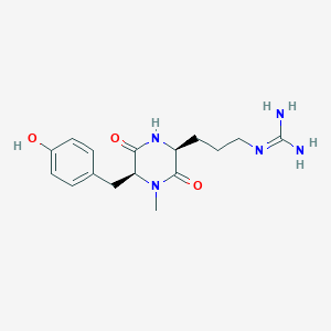molecular formula C16H23N5O3 B1220132 Cyclo(N-methyltyrosylarginyl) CAS No. 83481-39-4
