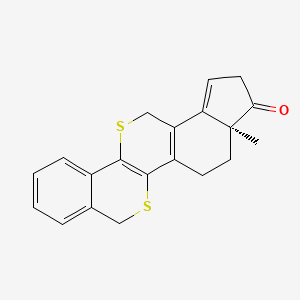 molecular formula C20H18OS2 B1220135 1,6-Dithiabenz(3,4)estra-3,5(10),8,14-tetraen-17-one CAS No. 87303-94-4