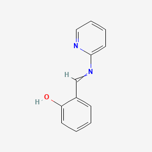molecular formula C12H10N2O B1220136 2-[(E)-(2-Pyridinylimino)methyl]phenol 