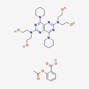molecular formula C33H48N8O8 B1220137 Aggrenox 