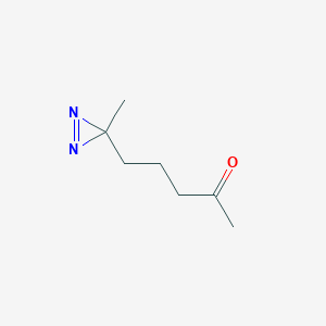 molecular formula C7H12N2O B122014 5-(3-Methyldiazirin-3-yl)pentan-2-one CAS No. 145838-81-9