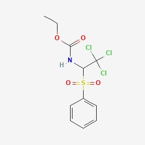 molecular formula C11H12Cl3NO4S B12201466 Ethyl [2,2,2-trichloro-1-(phenylsulfonyl)ethyl]carbamate 