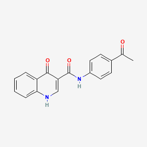 molecular formula C18H14N2O3 B12201592 N-(4-acetylphenyl)-4-oxo-1,4-dihydroquinoline-3-carboxamide 