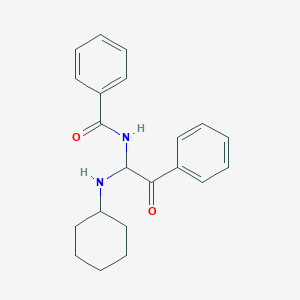 molecular formula C21H24N2O2 B12201606 N-[1-(cyclohexylamino)-2-oxo-2-phenylethyl]benzamide 