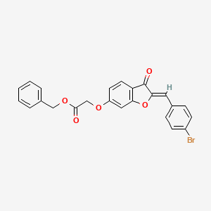 molecular formula C24H17BrO5 B12201619 benzyl {[(2Z)-2-(4-bromobenzylidene)-3-oxo-2,3-dihydro-1-benzofuran-6-yl]oxy}acetate 