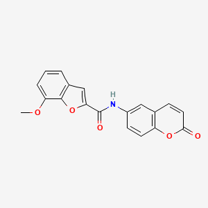 molecular formula C19H13NO5 B12201761 7-methoxy-N-(2-oxo-2H-chromen-6-yl)-1-benzofuran-2-carboxamide 
