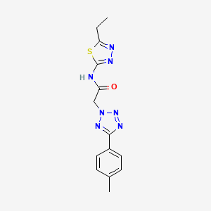 molecular formula C14H15N7OS B12201784 N-(5-ethyl-1,3,4-thiadiazol-2-yl)-2-[5-(4-methylphenyl)-2H-tetrazol-2-yl]acetamide 