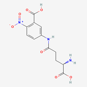 molecular formula C12H13N3O7 B1220183 (S)-5-[(4-Amino-4-carboxy-1-oxobutyl)amino]-2-nitrobenzoic acid CAS No. 53602-84-9