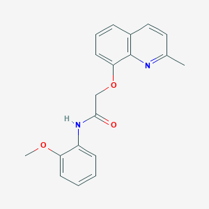 molecular formula C19H18N2O3 B12201853 N-(2-methoxyphenyl)-2-[(2-methylquinolin-8-yl)oxy]acetamide 