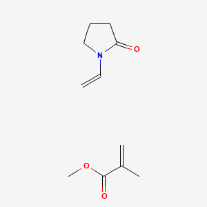molecular formula C11H17NO3 B1220192 1-Ethenylpyrrolidin-2-one;methyl 2-methylprop-2-enoate CAS No. 25655-01-0
