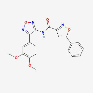 molecular formula C20H16N4O5 B12201949 N-[4-(3,4-dimethoxyphenyl)-1,2,5-oxadiazol-3-yl]-5-phenyl-1,2-oxazole-3-carboxamide 