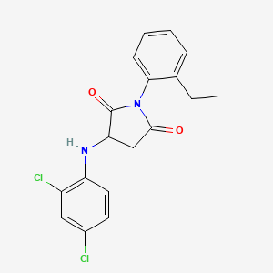 molecular formula C18H16Cl2N2O2 B12201990 2,5-Pyrrolidinedione, 3-[(2,4-dichlorophenyl)amino]-1-(2-ethylphenyl)- CAS No. 1095381-16-0