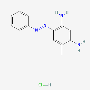 molecular formula C13H14N4.ClH<br>C13H15ClN4 B1220201 Chrysoidine R CAS No. 4438-16-8