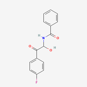 molecular formula C15H12FNO3 B12202105 N-[2-(4-fluorophenyl)-1-hydroxy-2-oxoethyl]benzamide CAS No. 865284-36-2