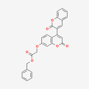 molecular formula C27H18O7 B12202126 benzyl [(2,2'-dioxo-2H,2'H-3,4'-bichromen-7'-yl)oxy]acetate 
