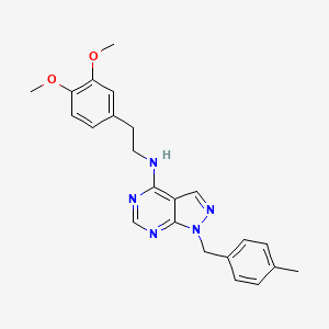 molecular formula C23H25N5O2 B12202145 N-[2-(3,4-dimethoxyphenyl)ethyl]-1-(4-methylbenzyl)-1H-pyrazolo[3,4-d]pyrimidin-4-amine 