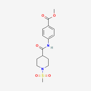 4-[[(1-Methylsulfonyl-4-piperidinyl)-oxomethyl]amino]benzoic acid methyl ester