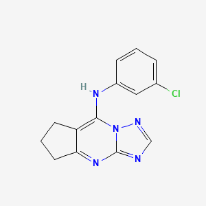 (3-Chloro-phenyl)-(6,7-dihydro-5H-cyclopenta[d][1,2,4]triazolo[1,5-a]pyrimidin-8-yl)-amine