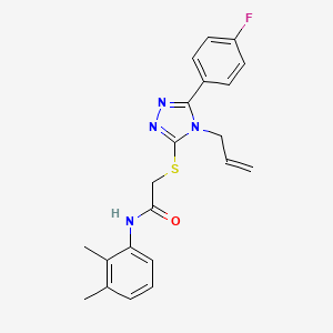 molecular formula C21H21FN4OS B12202175 N-(2,3-dimethylphenyl)-2-{[5-(4-fluorophenyl)-4-(prop-2-en-1-yl)-4H-1,2,4-triazol-3-yl]sulfanyl}acetamide 
