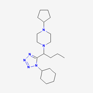 1-[1-(1-Cyclohexyl-5-tetrazolyl)butyl]-4-cyclopentylpiperazine