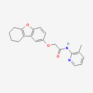 molecular formula C20H20N2O3 B1220222 N-(3-methyl-2-pyridinyl)-2-(6,7,8,9-tetrahydrodibenzofuran-2-yloxy)acetamide 