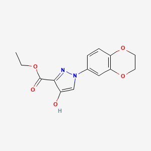 1-(2,3-Dihydro-1,4-benzodioxin-6-yl)-4-hydroxy-3-pyrazolecarboxylic acid ethyl ester