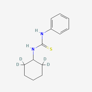 molecular formula C13H18N2S B12202281 Urea, 1-(cyclohexyl-2,2,6,6-d4)-3-phenyl-2-thio- CAS No. 15093-57-9